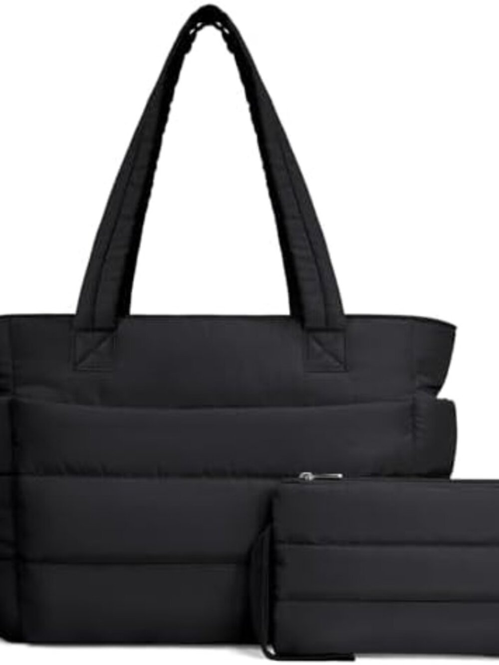 TOPDesign Puffer Tote Bag for Women, Lightweight Puffy Handbag with Compartments